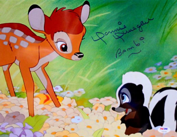 Unique Donnie Dunagan Signed Walt Disneys "BAMBI" 11x14 Photo (PSA/DNA)