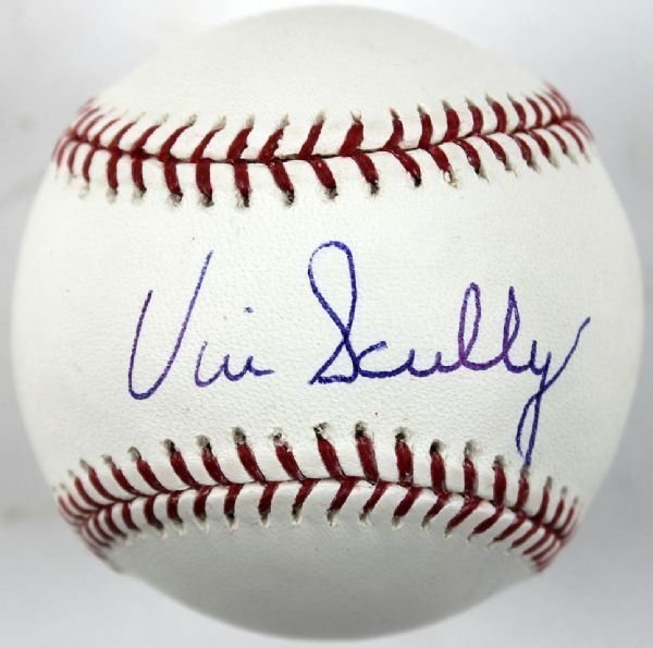Vin Scully Signed OML Selig Baseball (PSA/DNA)