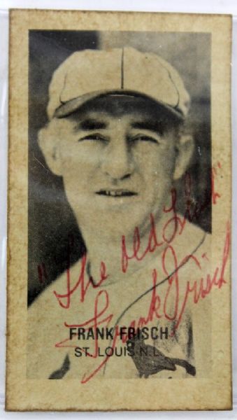 Frank Frisch Signed Old Card (PSA/DNA)