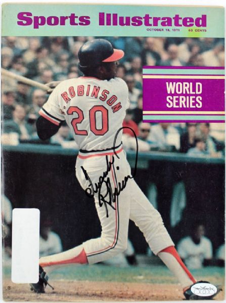 Frank Robinson Signed 1971 Sports Illustrated (JSA)