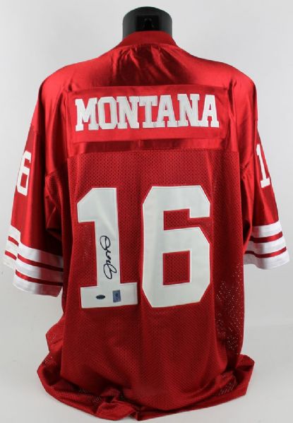 Joe Montana Signed Mitchell & Ness San Francisco 49ers Jersey (Montana, Triumph Sports)