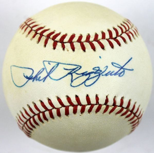 Phil Rizzuto Signed OAL Brown Baseball (PSA/DNA)