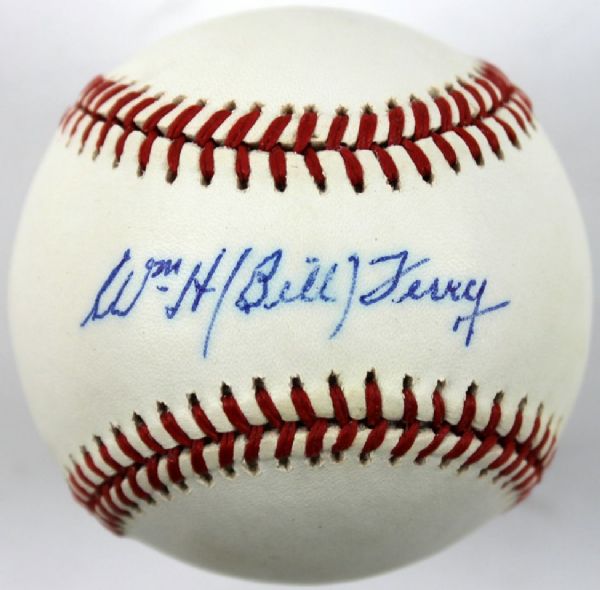 Bill Terry Signed ONL Giamatti Baseball (PSA/DNA)