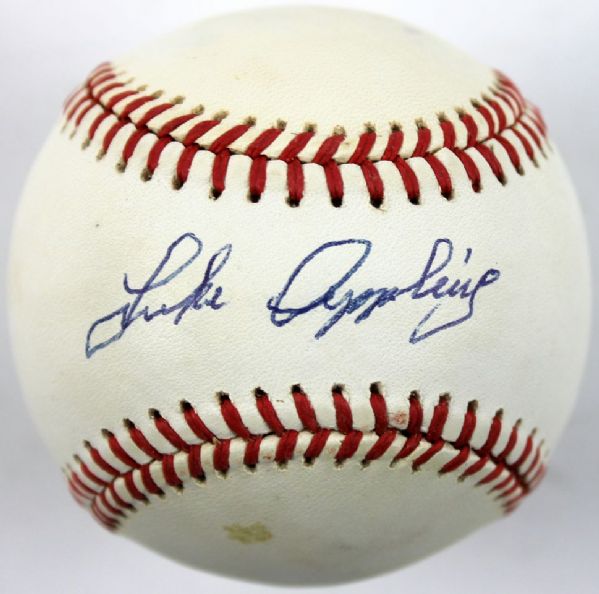 Luke Appling Signed OAL Brown Baseball (PSA/DNA)