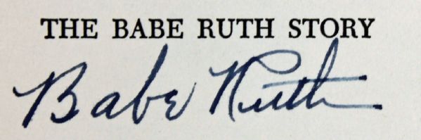 Babe Ruth Exceptional Signed First Edition "The Babe Ruth Story" (PSA/DNA)