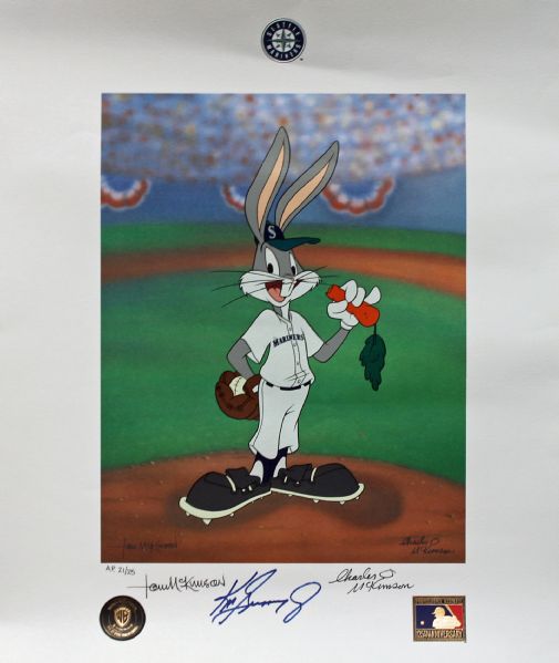 Ken Griffey Jr. Signed Looney Tunes Limited Edition Artist Proof # 21/25 Lithograph (MLB)
