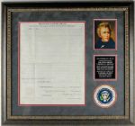 President Andrew Jackson Signed & Framed 1830 Land Grant (JSA)