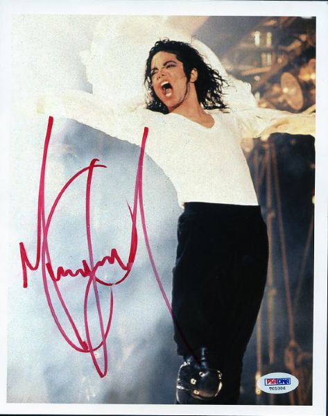 Michael Jackson Boldly Signed 8" x 10" Color Photo (PSA/DNA)
