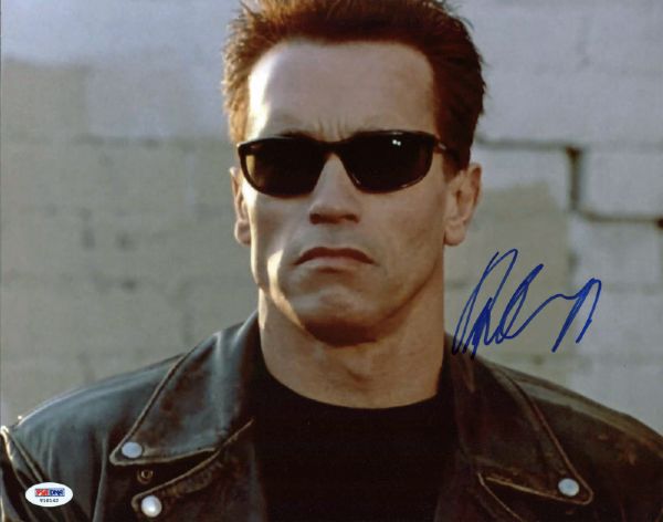 Arnold Schwarzenegger Signed 11" x 14" Color Photo from "Terminator" (PSA/DNA)