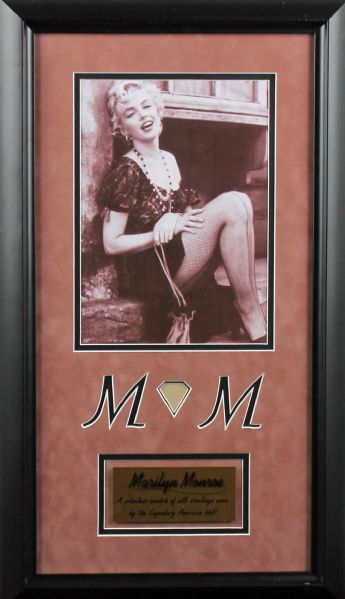 Marilyn Monroe Personally Worn Swatch of Silk Stocking in Custom Framed Display (Reznikoff/University Archives)