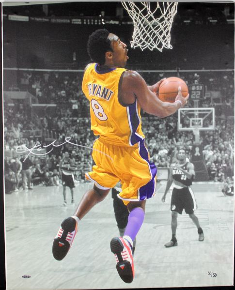 Kobe Bryant Signed Limited Edition 26" x 32" Canvas Print (UDA)