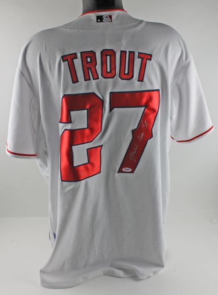 Mike Trout Signed Anaheim Angels Baseball Jersey with RARE "Michael Nelson Trout" Autograph (PSA/DNA)