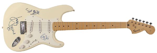 Cream Ultra Rare Group Signed Cream-Colored Fender Strat Guitar w/Clapton, Bruce & Baker! (Epperson/REAL & PSA/DNA)