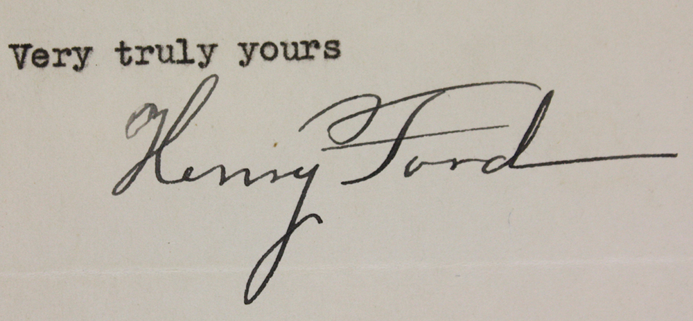 Autograph ford henry #4