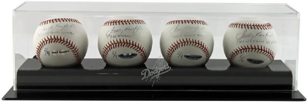 Sandy Koufax Set of Four (4) Unique Signed & Inscribed Stat Baseballs - 1 of Only 4 Sets in Existence! (UDA)