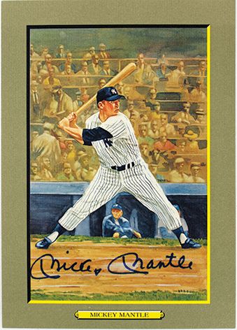 Mickey Mantle Signed Perez-Steele Great Moments Card (PSA/DNA)