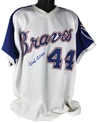 Hank Aaron Signed Mitchell & Ness Atlanta Braves Jersey (PSA/DNA)