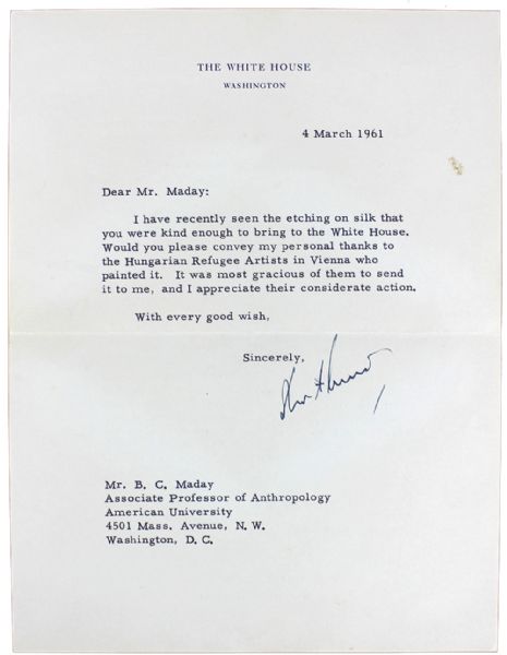 President John F. Kennedy Signed White House Letter as President (1961) (PSA/DNA)
