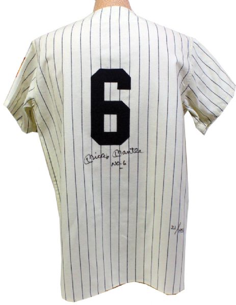 Mickey Mantle Limited Edition 1951 #6 Signed Yankees Jersey (Upper Deck & JSA)