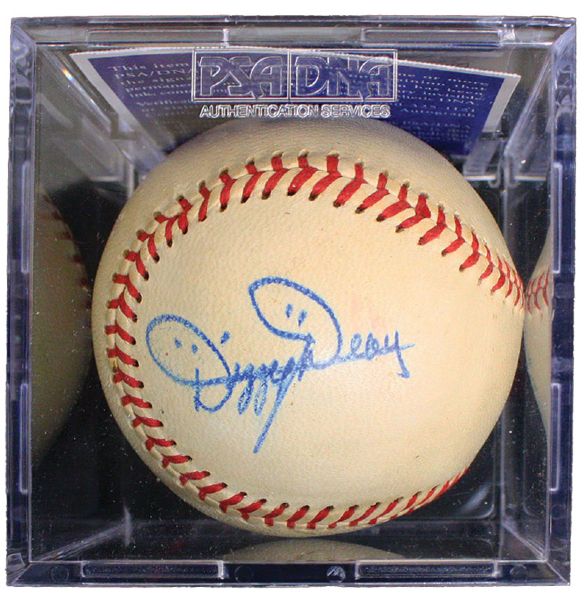 Dizzy Dean Scarce Single Signed OAL (Cronin) Baseball - PSA/DNA Graded NM 7