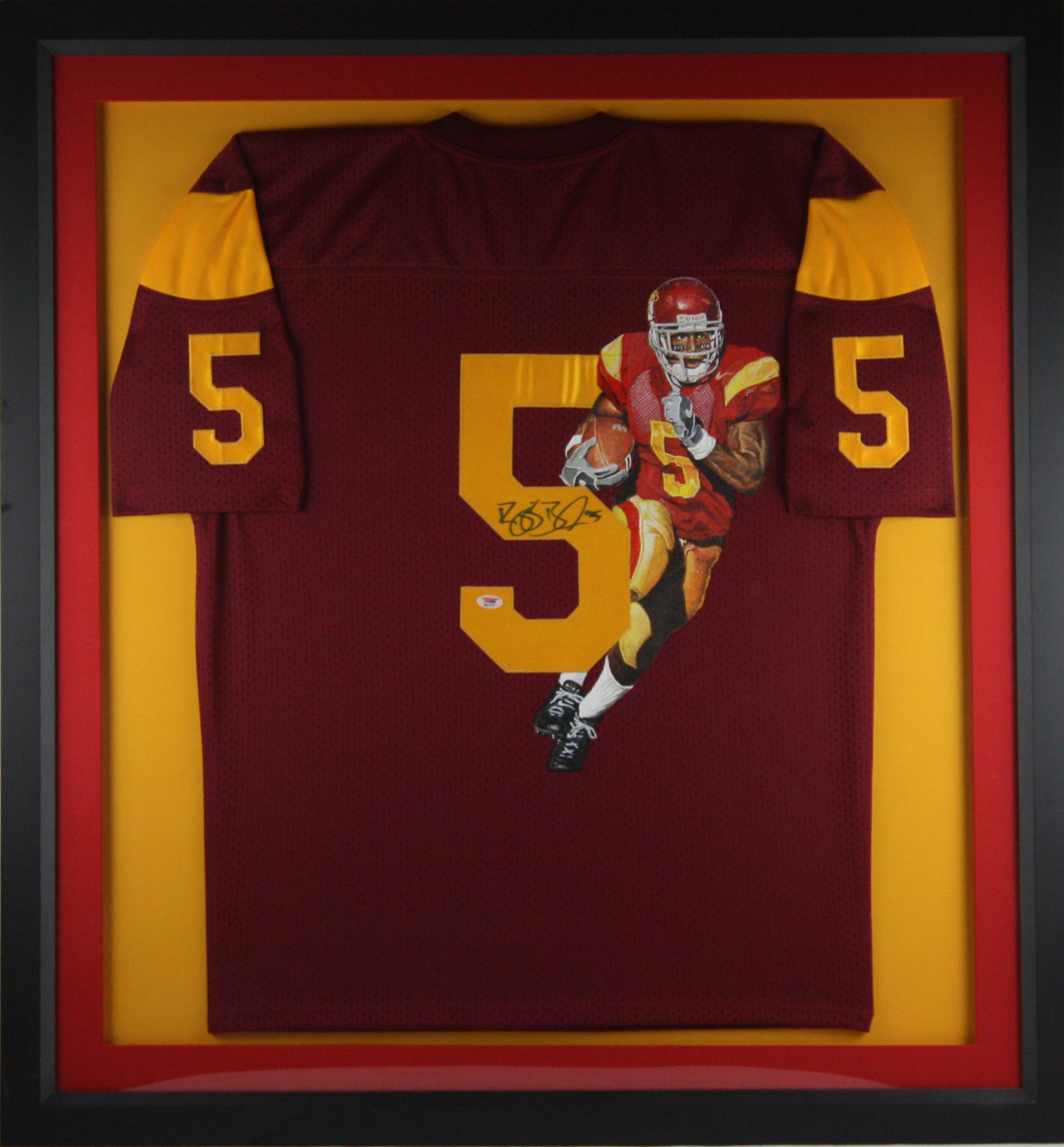 Reggie Bush Signed USC Trojans Career Stat Highlight Jersey (JSA