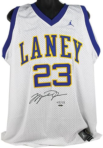 Michael Jordan Signed Laney High School Jersey UDA COA Autograph