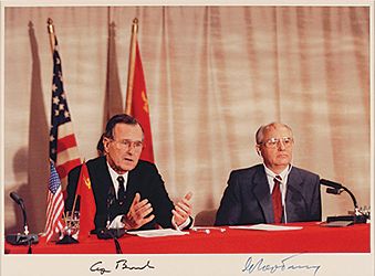 Lot Detail - George H.W. Bush (Sr.) and Mikhail Gorbachev Rare Dual ...