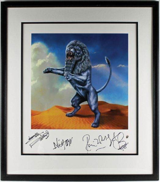 The Rolling Stones Group Signed 24" x 36" Limited Edition "Bridges to Babylon" Album Art Lithograph (4 Sigs)(PSA/DNA)