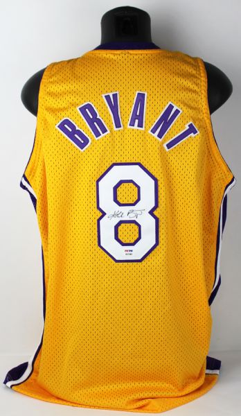 Kobe Bryant Full Name Signed #8 Los Angeles Lakers Basketball Jersey (PSA/DNA)