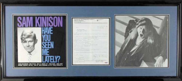 Sam Kinison Signed "SNL" Appearance Contract in Custom Framed Display (PSA/DNA)