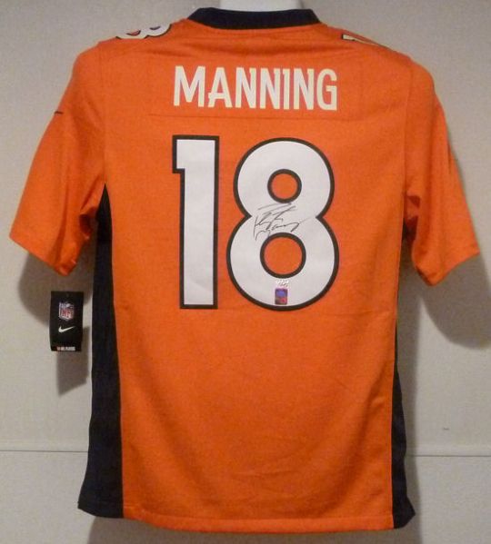 Payton Manning Signed Broncos Nike Jersey (Mounted Memories & Manning)