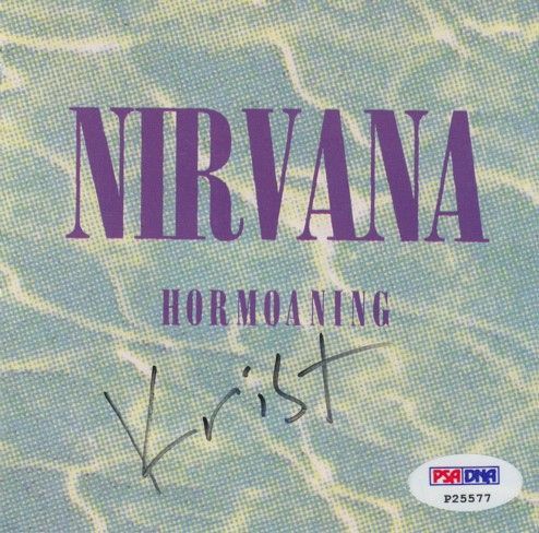 Krist Novaselic Signed "Hormoaning" CD Cover (PSA/DNA)