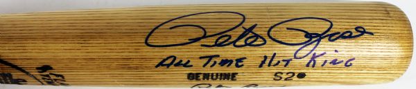 Pete Rose Signed & Inscribed Baseball Bat (PSA/DNA)