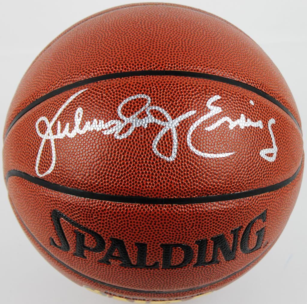 Lot Detail - Julius Erving Signed Spalding I/O Basketball with 