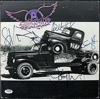 Aerosmith (5) Tyler Perry Kramer +2 Signed Album Cover W/ Vinyl (PSA/DNA)