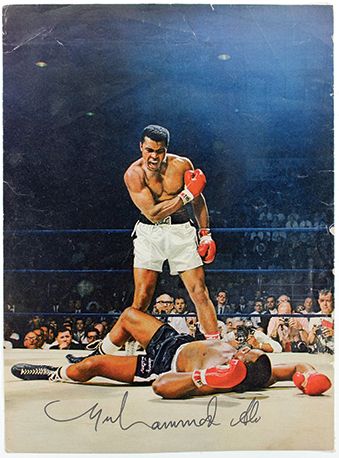 Muhammad Ali Vintage Signed Magazine Photo of Liston KO (JSA)