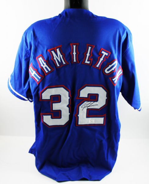 Josh Hamilton Signed Texas Rangers Pro Style Jersey (JSA)