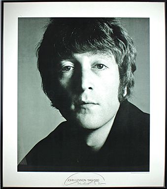 The Beatles: Richard Avedon Signed Large Format Print of John Lennon in Framed Display (PSA/DNA)
