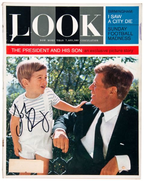 Scarce John F. Kennedy Jr. Signed Magazine (JSA)