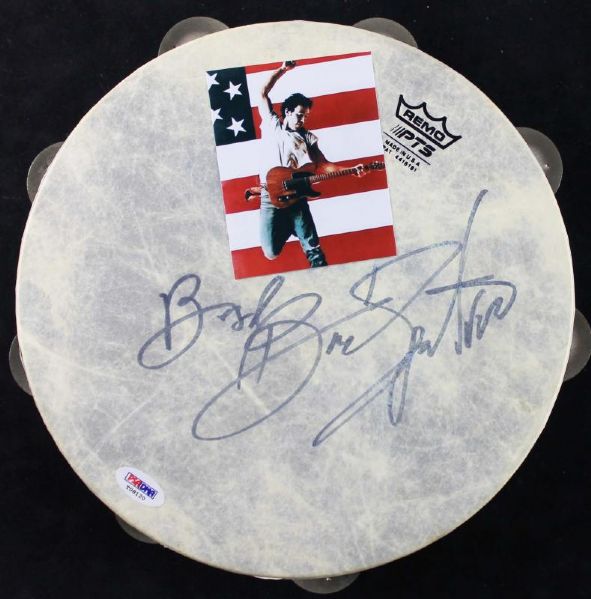 Bruce Springsteen Signed 10" Remo Tambourine (PSA/DNA)