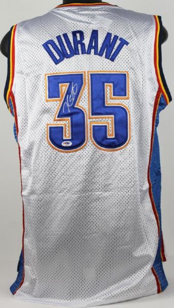 Kevin Durant Signed Oklahoma City Thunder Basketball Jersey  (PSA/DNA) 