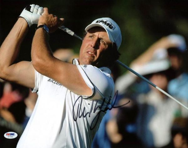 Phil Mickelson Impressive Signed 11" x 14" Photo (PSA/DNA)