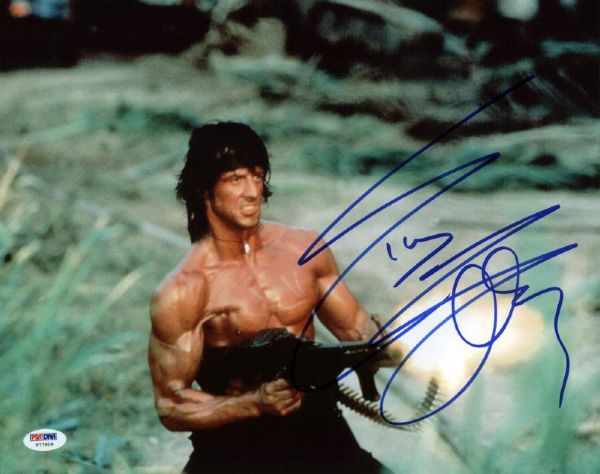 Sylvester Stallone "Rambo" Signed 11" x 14" Photo (PSA/DNA)