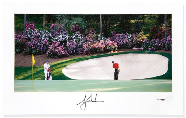 Beautiful Tiger Woods Signed Limited Edition Masters "Azalea No. 13" (Upper Deck)