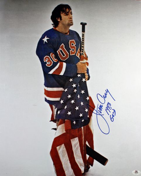 Jim Craig (1980 US Hockey) Signed 16" x 20" Color Photo
