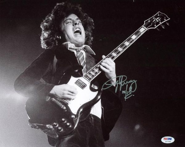 AC/DC: Angus Young Signed 11" x 14" Photo (PSA/DNA)