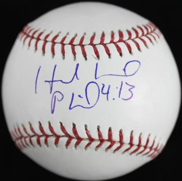 Evander Holyfield Sweet Spot Signed OML (Selig) Baseball (PSA/DNA ITP)