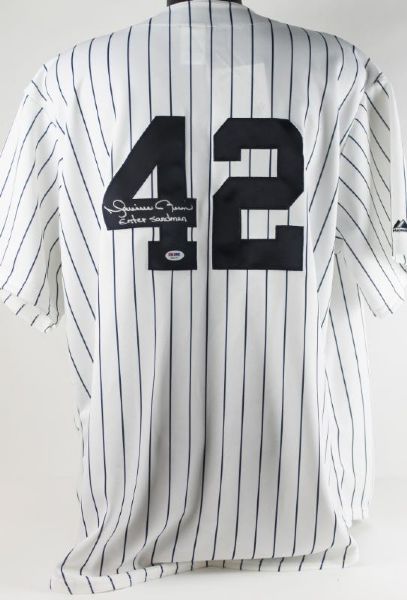 Mariano Rivera Signed NY Yankees Jersey with "Enter Sandman" Inscription (PSA/DNA)