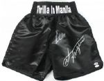 Muhammad Ali & Joe Frazier Signed "Thrilla In Manila" Custom Boxing Trunks (JSA & PSA/DNA)
