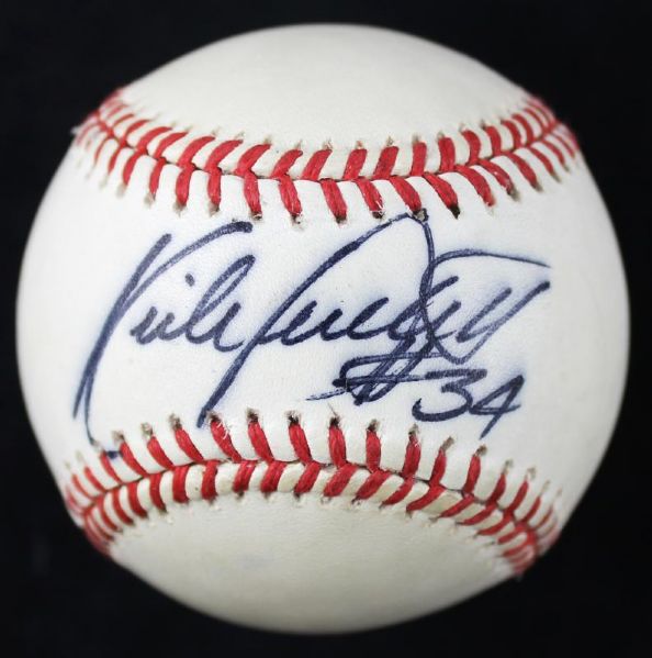 Kirby Puckett Signed OAL (Brown) Baseball (PSA/DNA)